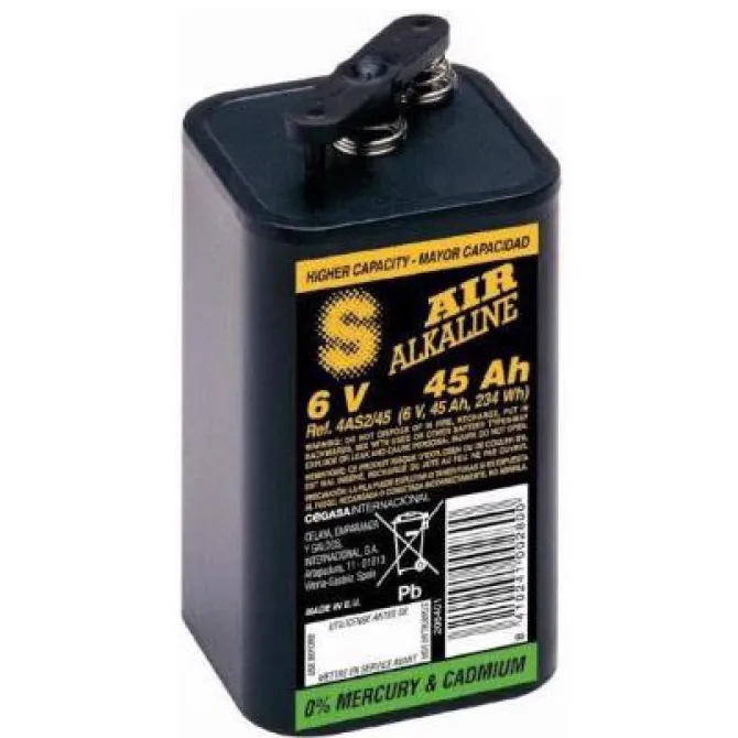 Alkaline 6V batteri AH45 til mønt billardborde