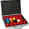 Aramith Deluxe 1G snookerballer i aluminiumskuffert - 52,4 mm