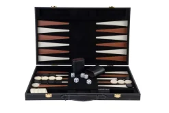 Backgammon kuffert Sort/Brun/Beige