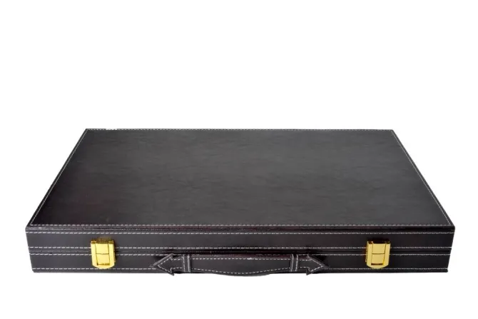 Backgammon kuffert Sort/Brun/Beige