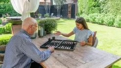 Backgammon kuffert Sort/Brun/Beige