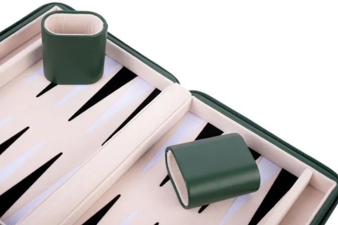 Backgammon rejsespil - Grøn 9"