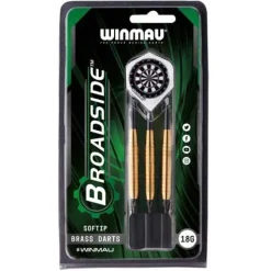 Broadside brass softip dartpile fra Winmau - 18 gram