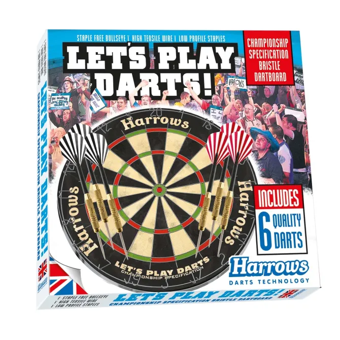 Dart sæt - Let´s play darts Harrows - skive & pile