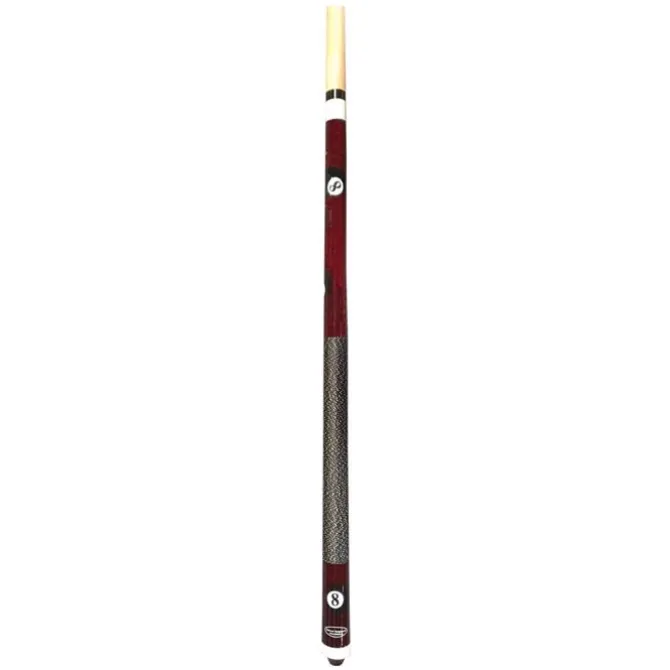 2-delt 8-ball rød kø m/wrap 140 cm