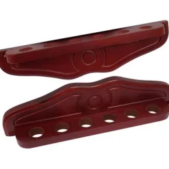 Deluxe væghængt køstativ til 6 køer - mahogni