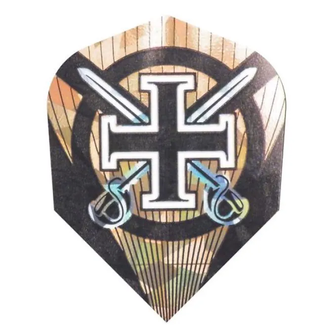 Hologram dart flights fra Harrows - 1612 guld kors