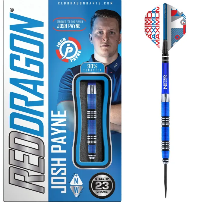 Josh Payne 90% NT steeltip dartpile fra Red Dragon