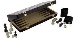 Kombineret skak og backgammon kuffert