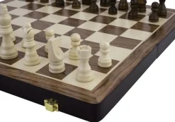 Kombineret skak og backgammon kuffert
