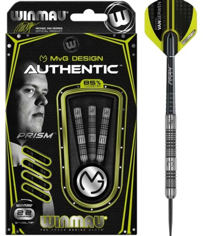 MvG Authentic 85% NT steeltip dartpile fra Winmau
