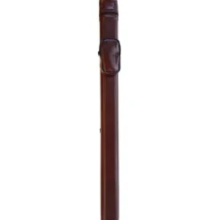 Ovalt køetui med strop og lomme, brunt 1*1