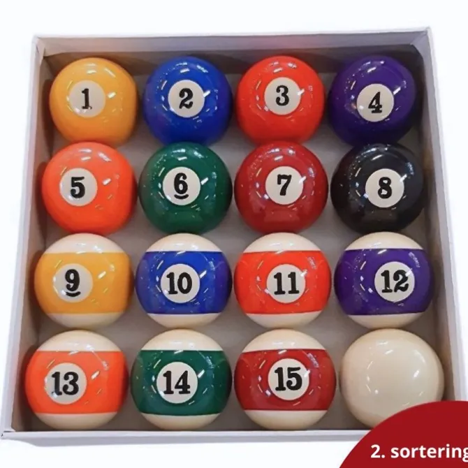 Pool baller 57,2 mm (ROC) - 2. sorterings