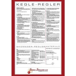 Regler, DDBU-kegle regler som plakat