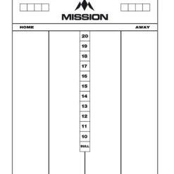 Scoreboard hvid akryl 50 x 40 cm fra Mission