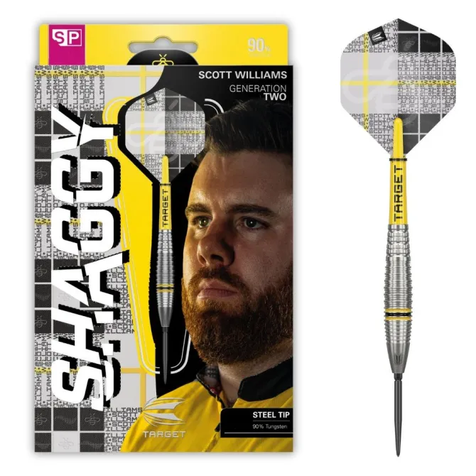 Scott Williams G2 90% NT steeltip dartpile fra Target