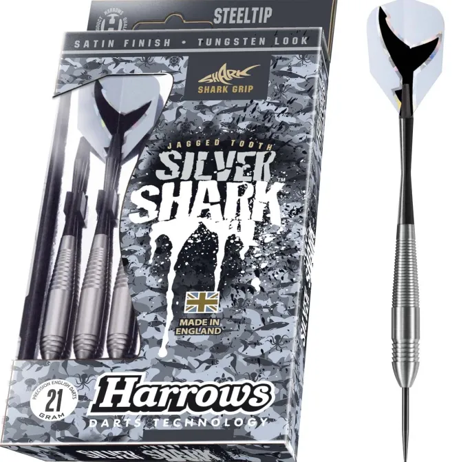 Silver Shark steeltip dartpile