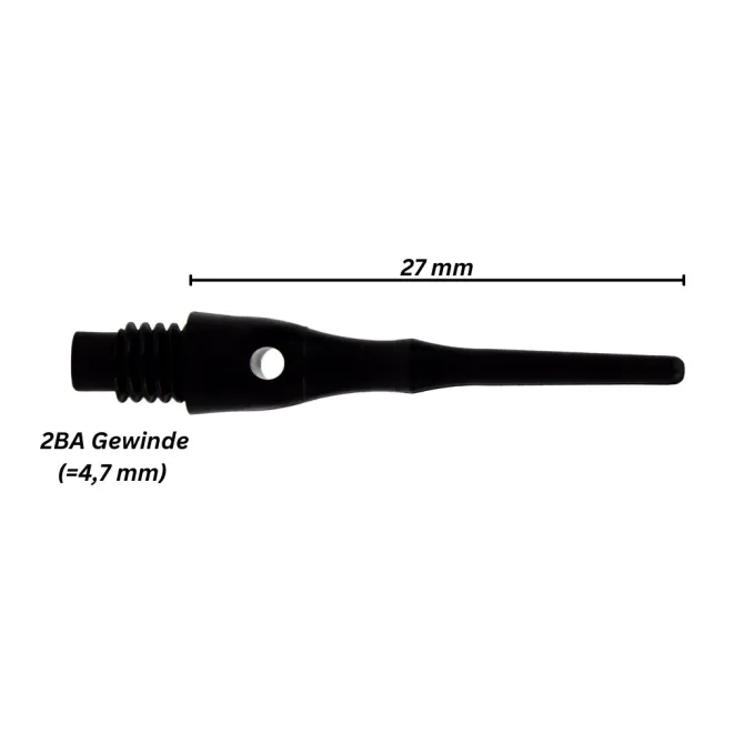 Softtip spidser - 1000 stk i sort