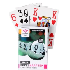 Spillekort Longfield Senior Laminerede Bridge - Poker