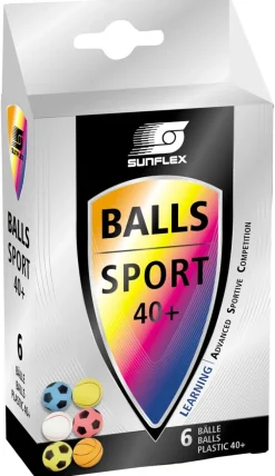 Sunflex Sport bordtennisbolde, 6 stk.