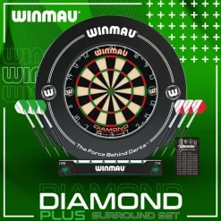 Winmau Diamond Plus Surround sæt - Diamond skive, surround & 2 sæt pile